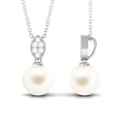 Arisha Jewels-Handpicked Freshwater Pearl Pendant with Diamond