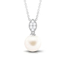 Arisha Jewels-Handpicked Freshwater Pearl Pendant with Diamond