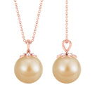 Arisha Jewels-12 MM Round South Sea Pearl Drop Pendant Necklace