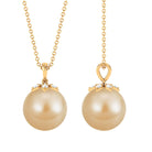 Arisha Jewels-12 MM Round South Sea Pearl Drop Pendant Necklace