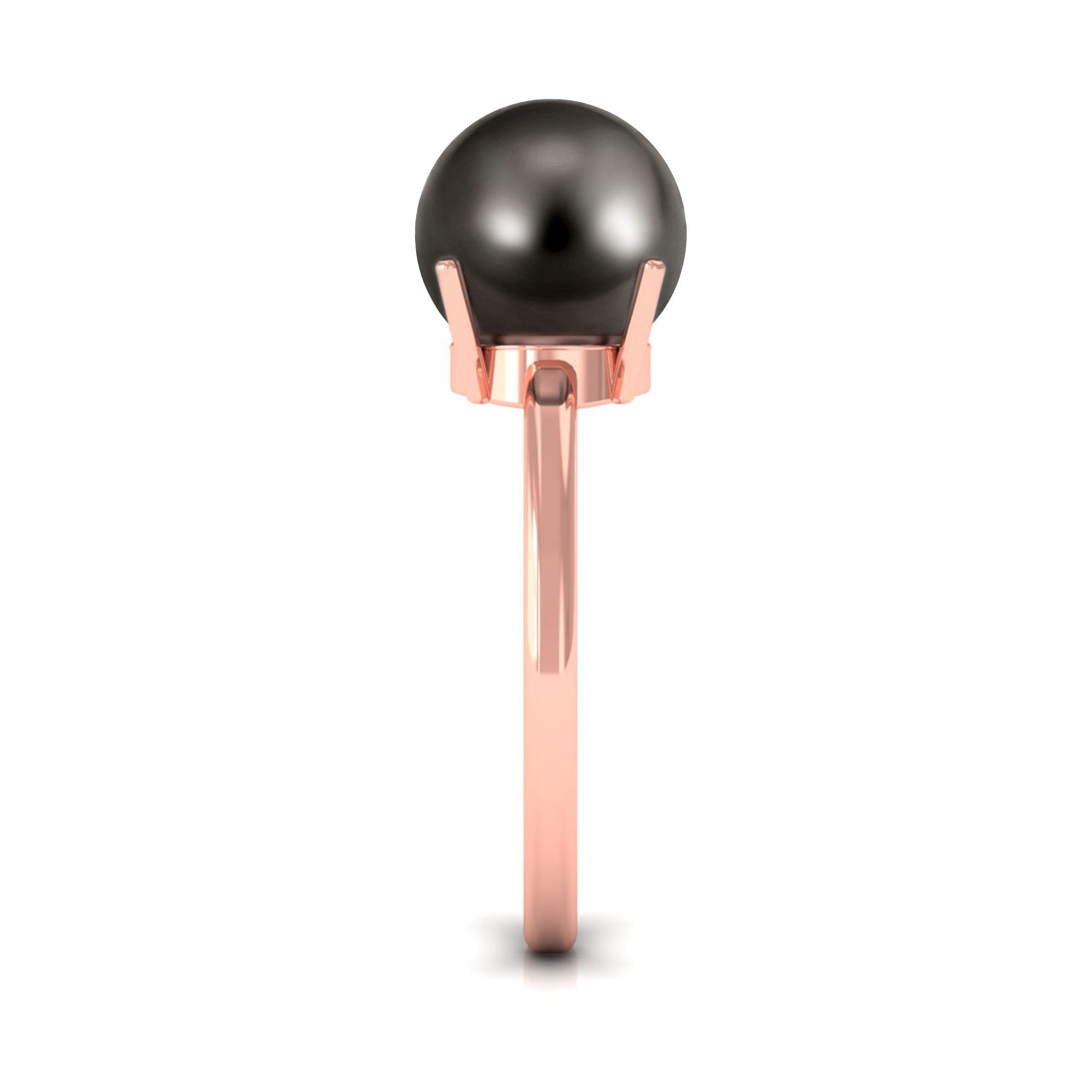 Arisha Jewels-Round Tahitian Pearl Solitaire Ring