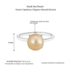 Arisha Jewels-Minimal South Sea Pearl Solitaire Ring