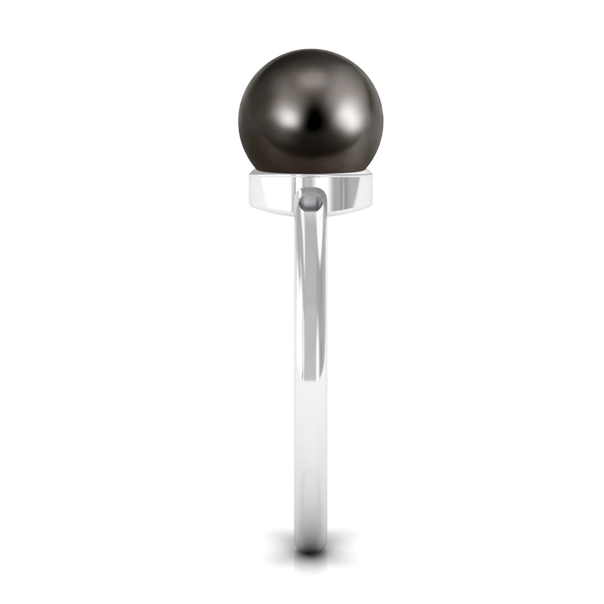 Arisha Jewels-8 MM Solitaire Black Pearl Minimal Ring