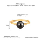 Arisha Jewels-8 MM Solitaire Black Pearl Minimal Ring