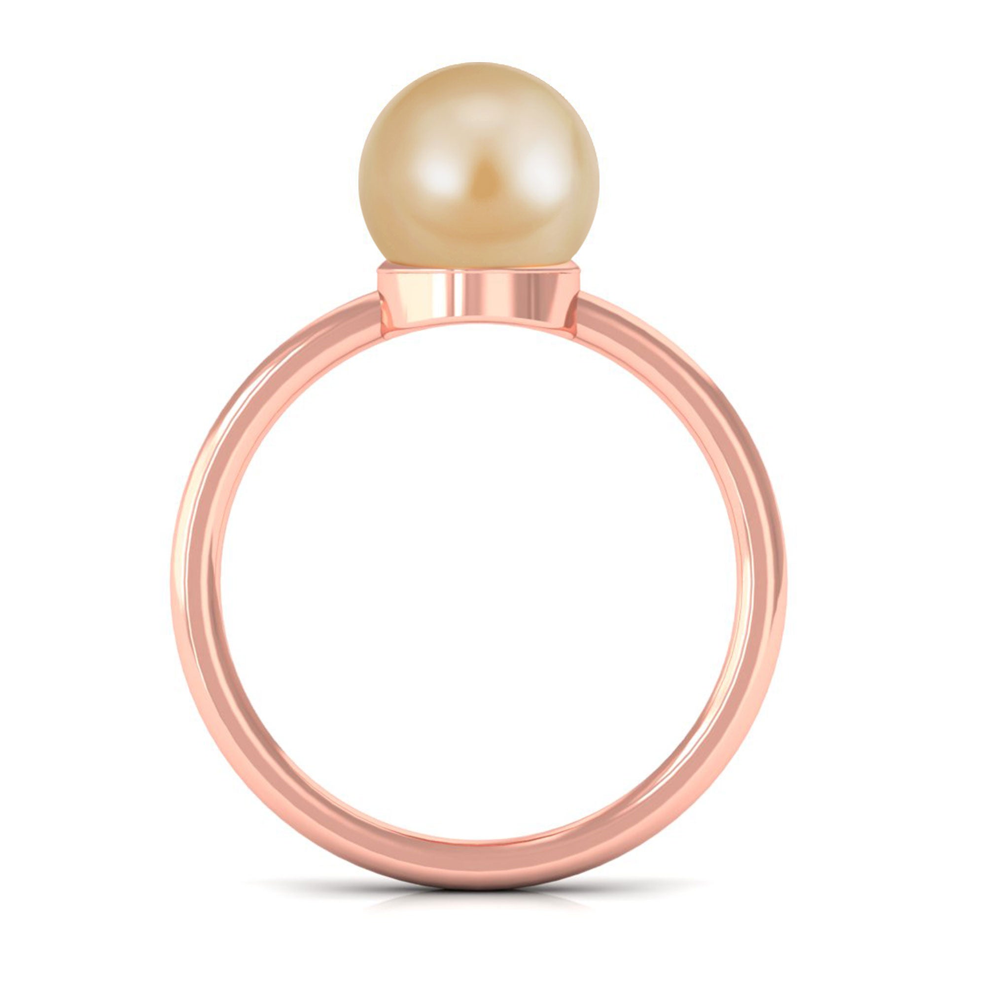 Arisha Jewels-Minimal Round South Sea Pearl Solitaire Ring