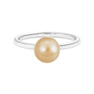 Arisha Jewels-Minimal Round South Sea Pearl Solitaire Ring