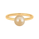 Arisha Jewels-Minimal Round South Sea Pearl Solitaire Ring