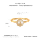 Arisha Jewels-Minimal Round South Sea Pearl Solitaire Ring