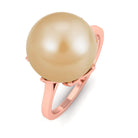 Arisha Jewels-Simple Golden South Sea Pearl Solitaire Ring