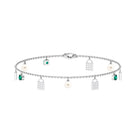 Designer Freshwater Pearl Chain Bracelet with Lock Charms Freshwater Pearl-AAAA Quality - Arisha Jewels