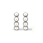 Minimal Hoop Earrings with Freshwater Pearl Freshwater Pearl-AAAA Quality - Arisha Jewels