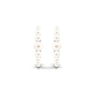 Elegant Freshwater Pearl Hoop Earrings in Graduated Style Freshwater Pearl-AAAA Quality - Arisha Jewels