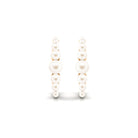 Elegant Freshwater Pearl Hoop Earrings in Graduated Style Freshwater Pearl-AAA Quality - Arisha Jewels