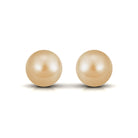 Round Solitaire South Sea Pearl Stud Earrings South Sea Pearl - ( AAA ) - Quality - Arisha Jewels