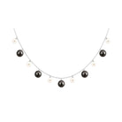 Black and White Pearl Layered Necklace Tahitian pearl-AAAA Quality - Arisha Jewels