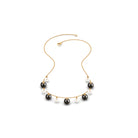 Black and White Pearl Layered Necklace Tahitian pearl-AAAA Quality - Arisha Jewels